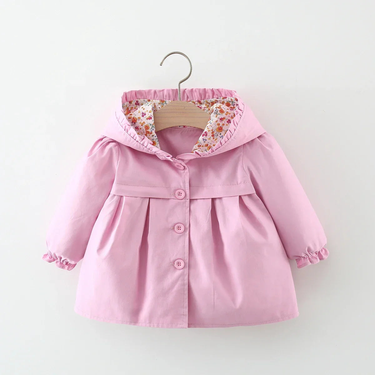 Spring and Autumn Girls Long sleeved Solid Color