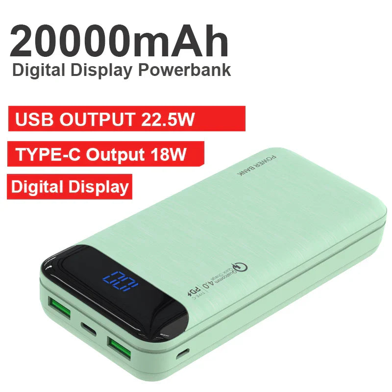 20000mAh Portable Power Bank External Battery Charger USB
