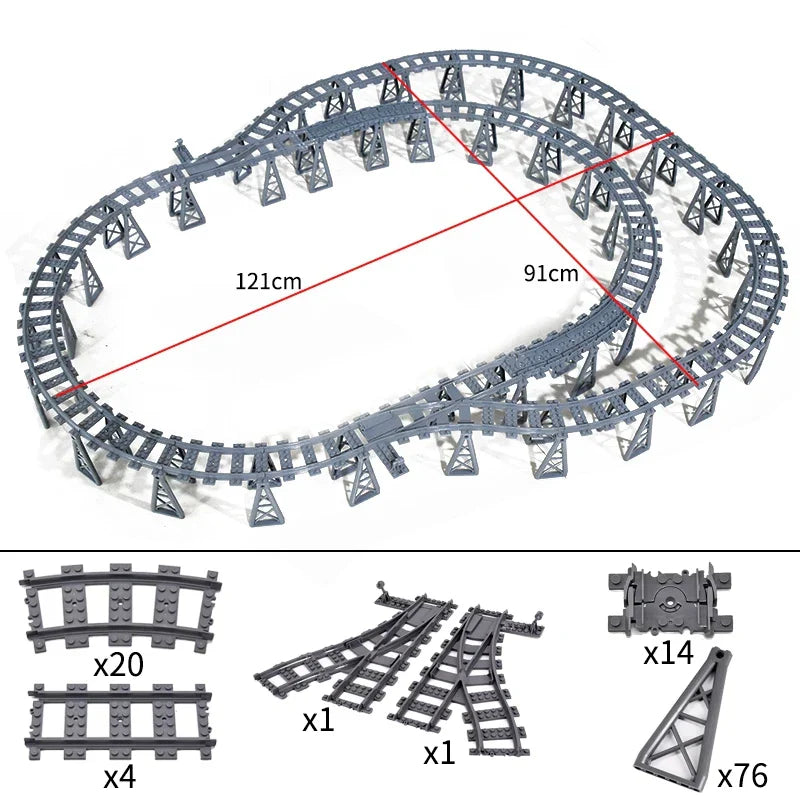 NEW City Trains Flexible Tracks Soft Straight Curved