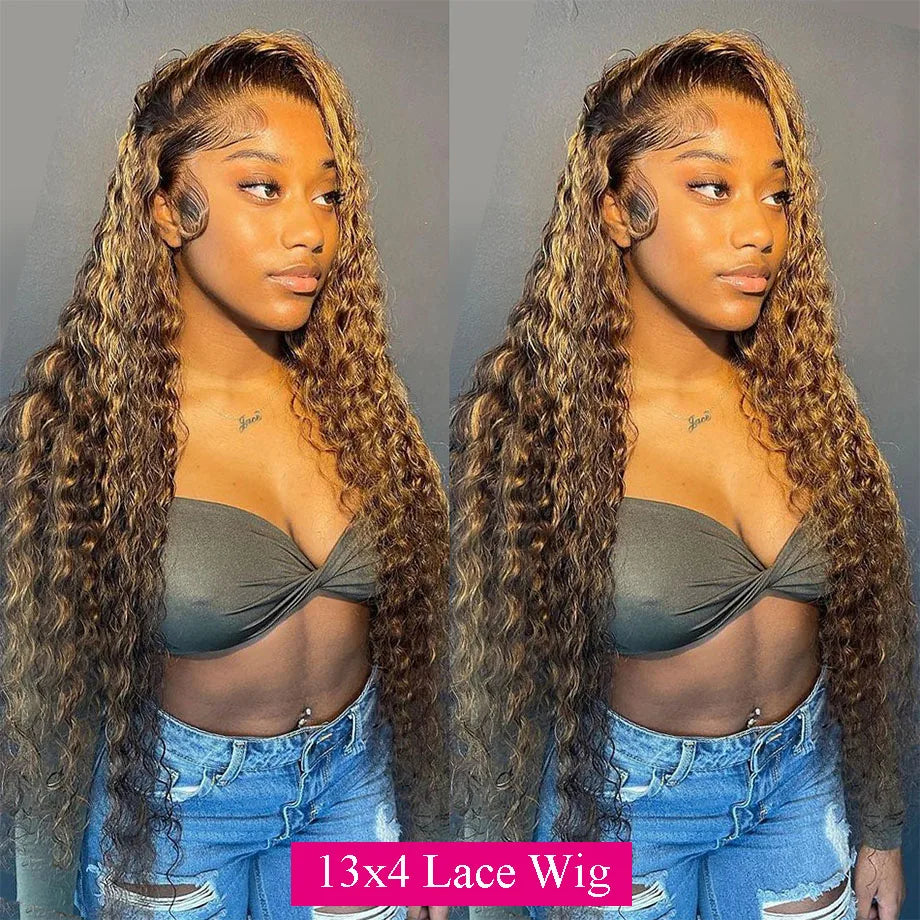 Highlight Wig Human Hair Ombre HD Lace Wig
