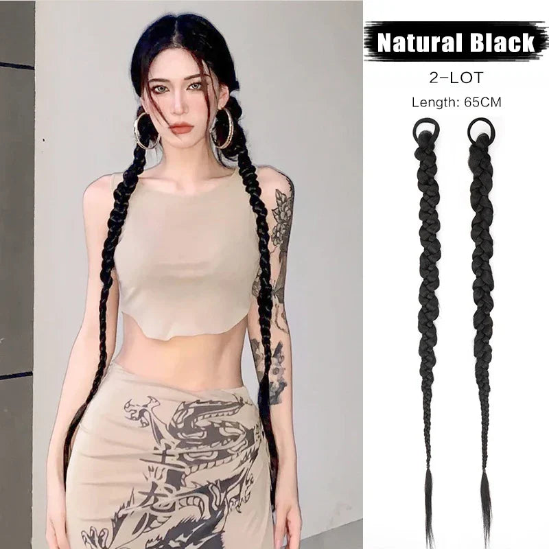 FORLISEE Wig Braid Natural Spicy Girl Pigtail Fried