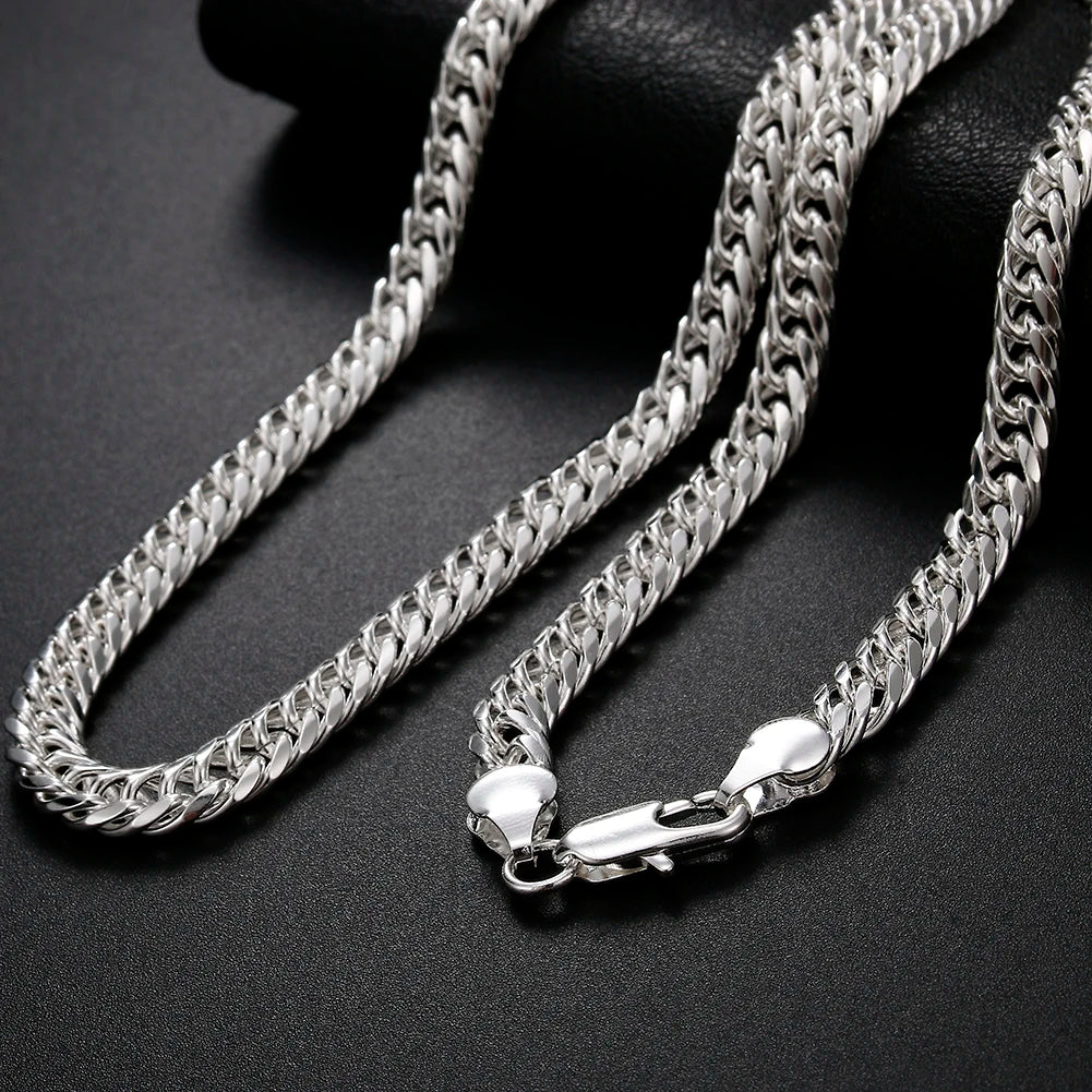 Fashion original 6MM geometric chain man 925 Sterling