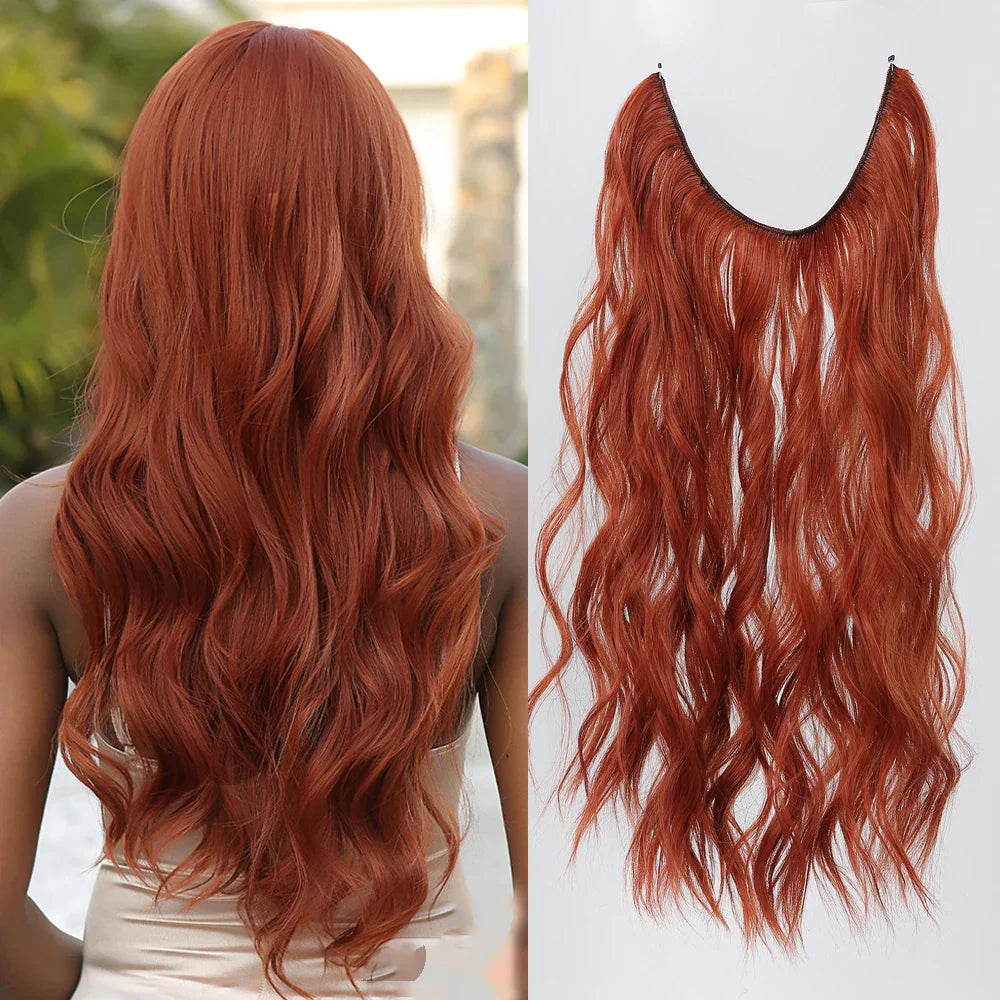 HAIRCUBE Synthetic No Clip Hair Extension Natural Hair