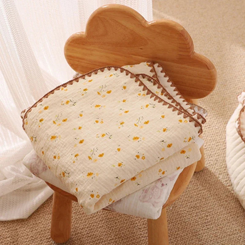 3D Minky Dot Baby Blanket Newborn Cotton Gauze
