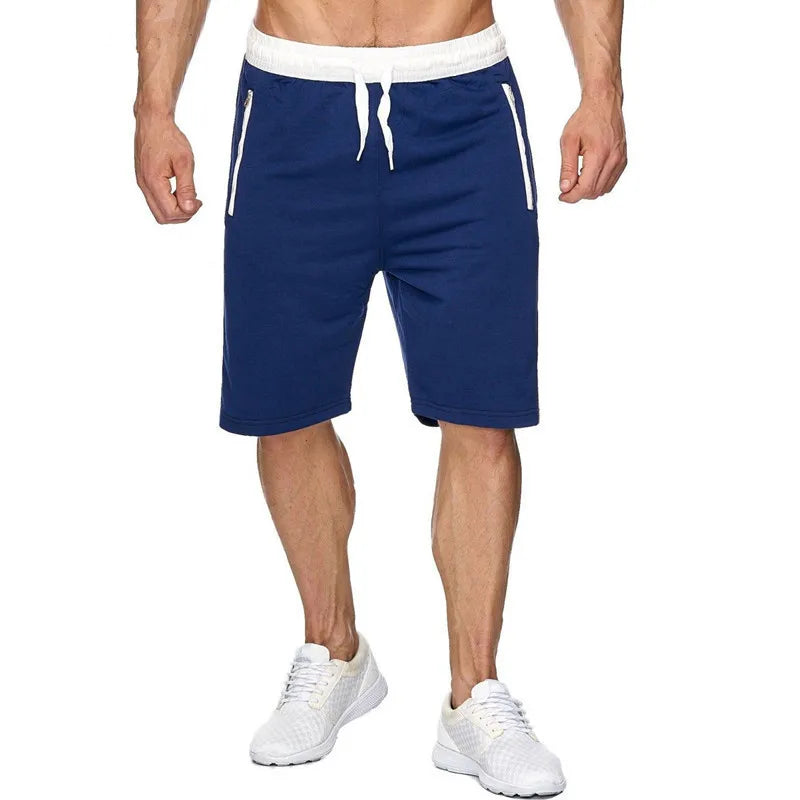 Plus S-3XL Men Run Shorts Patchwork Training Shorts