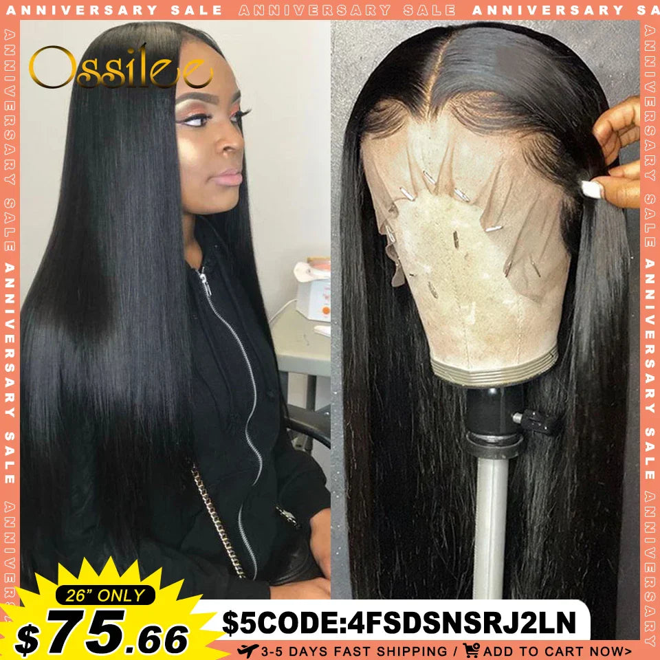Glueless Wig Human Hair Ready to Wear Transparent