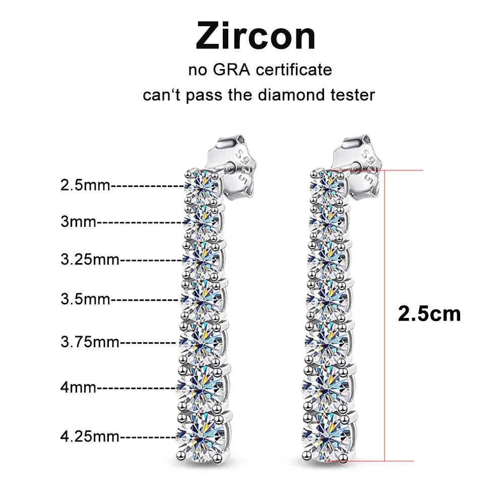 KNOBSPIN D VVS1 Moissanite Pandent Earrings for Woman