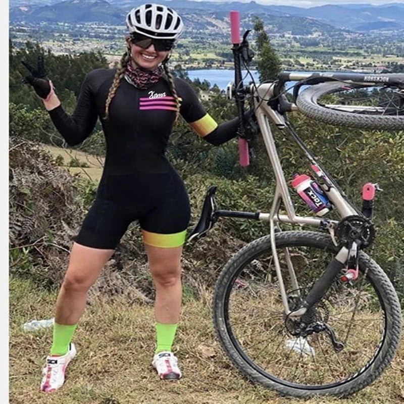 XAMA Cycling Ladies Monkey Long Sleeve Summer Set