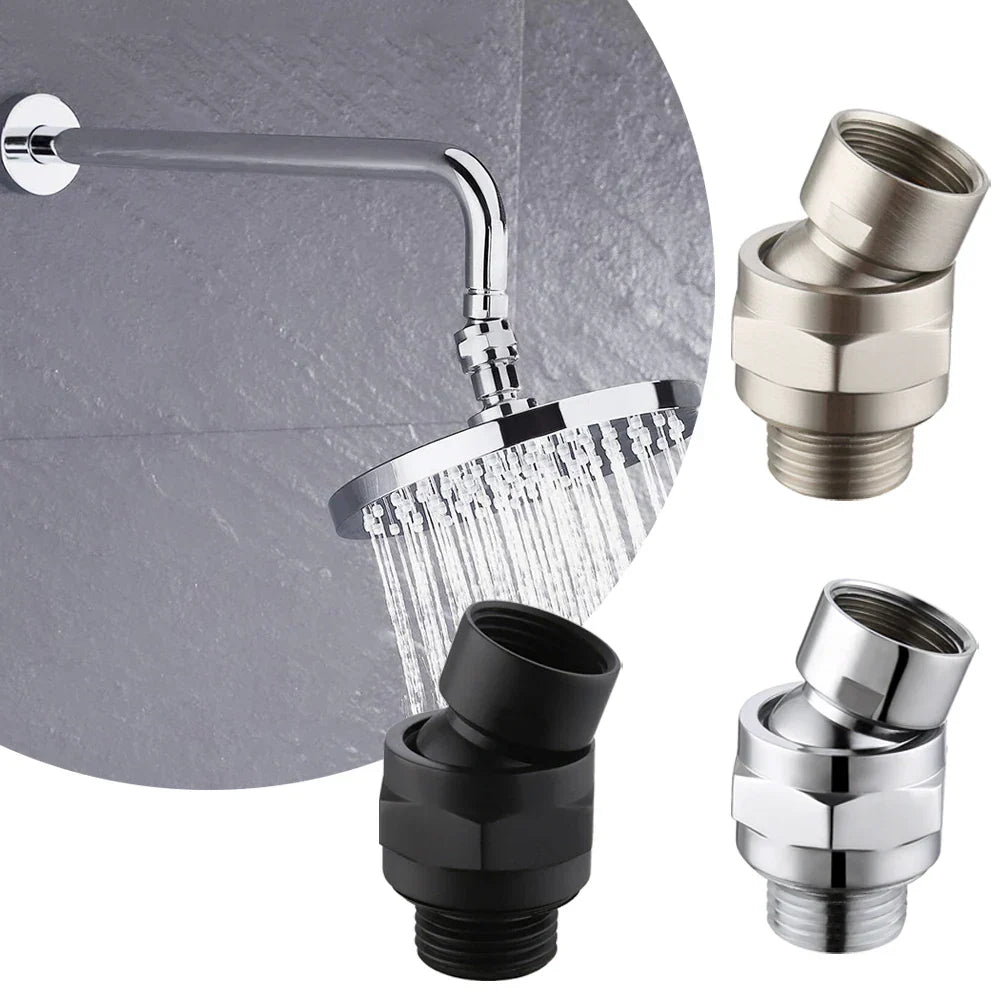 Shower Head Connector Adjustable Swivel Adapter Water Flow