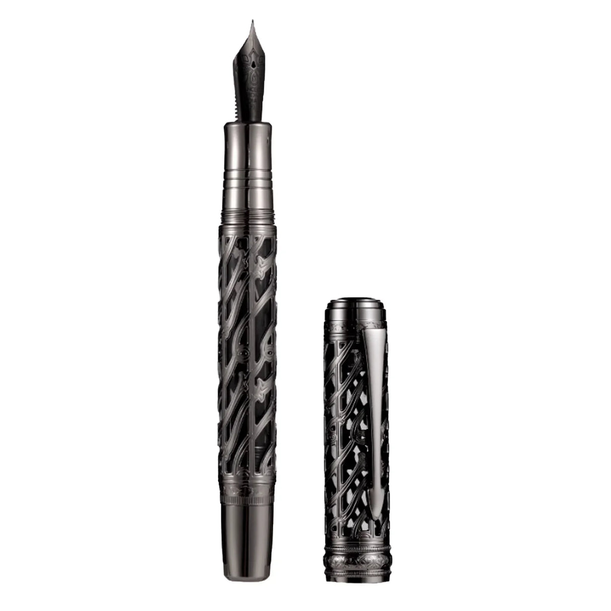 New Hongdian A6 Hollow Piston Metal Fountain Pen