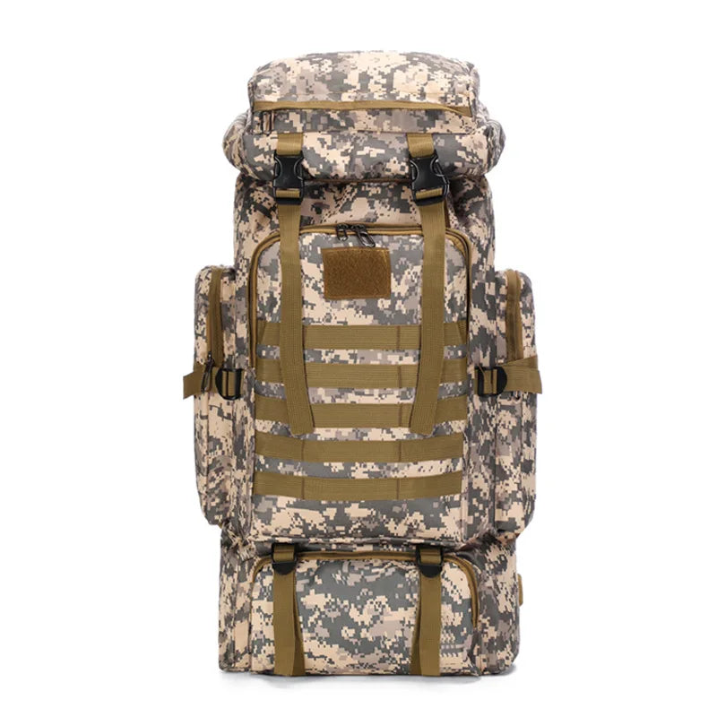 80L Waterproof Camouflage Tactical Backpack Large Capacity Men's