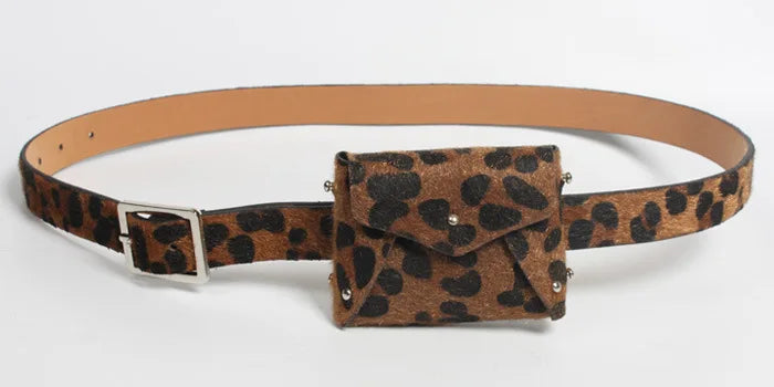 Women's Leopard Print Belt Bag for Autumn/Winter Fashion