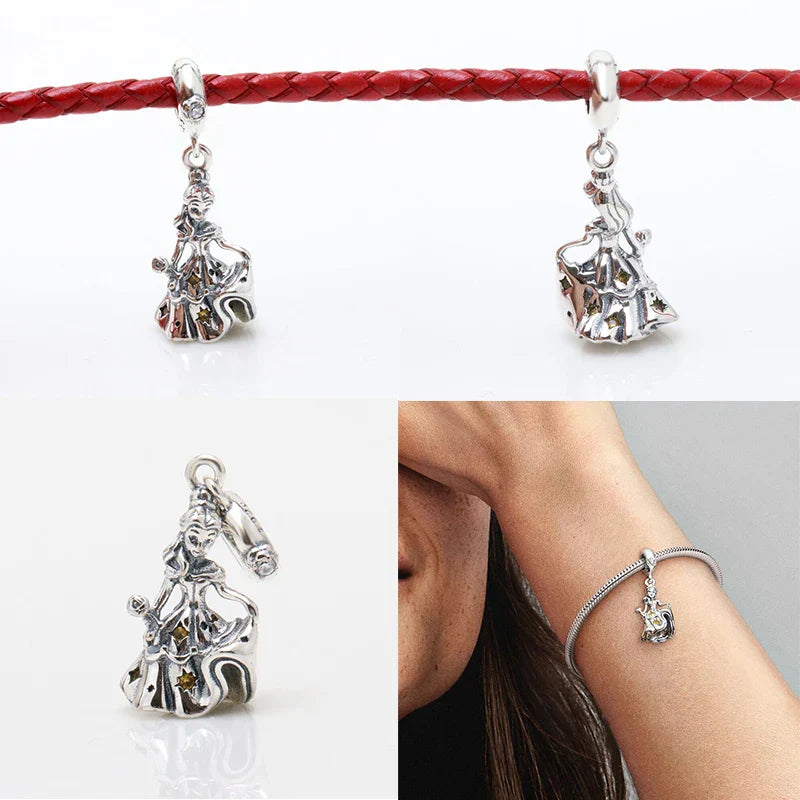 Fit Pandora Beauty and The Beast Charms Bracelet
