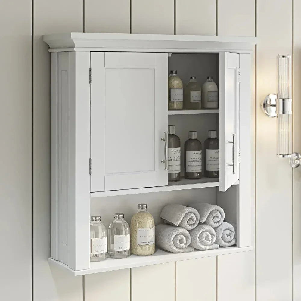 Somerset Collection 2-Door Bathroom Storage Wall Cabinet