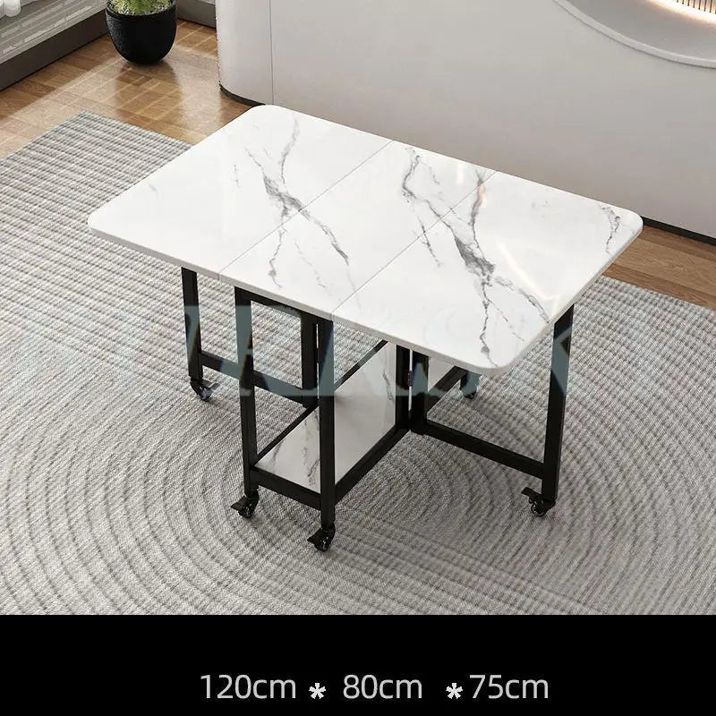 Table Folding Dining table Movable Table Set Dining