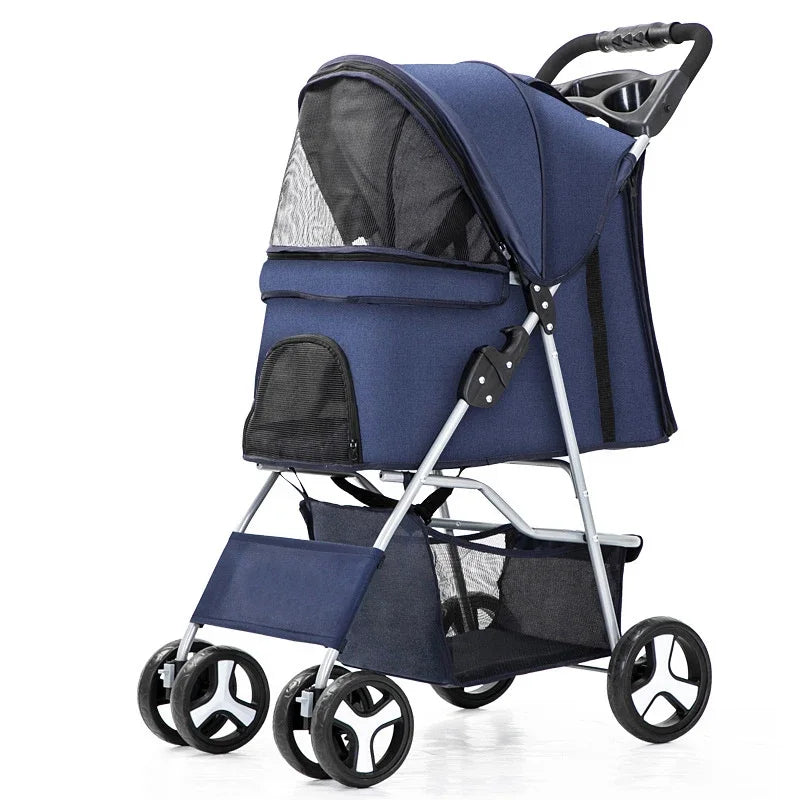 Pet Stroller Carrier For Dogs Detachable Baby Stroller