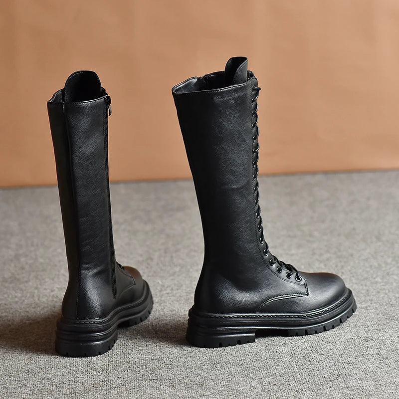 2024 Women's High Knee Patent Leather Boots