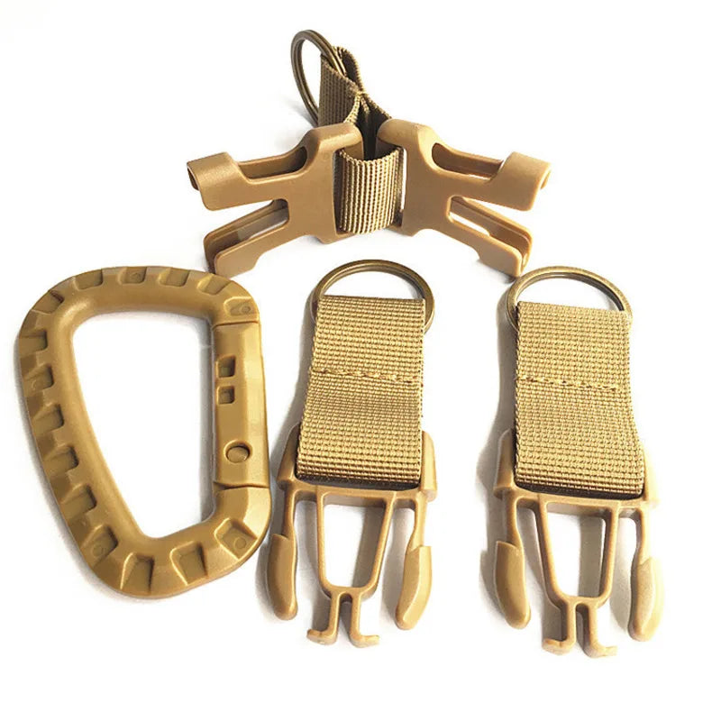 Tactical MOLLE Webbing Key Buckle EDC Backpack Belt