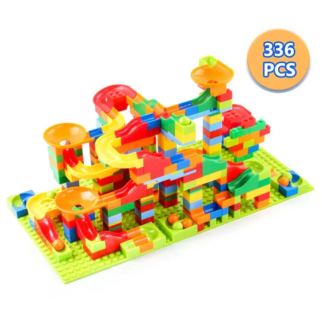 84-504PCS Marble Race Run Block Small Size Building