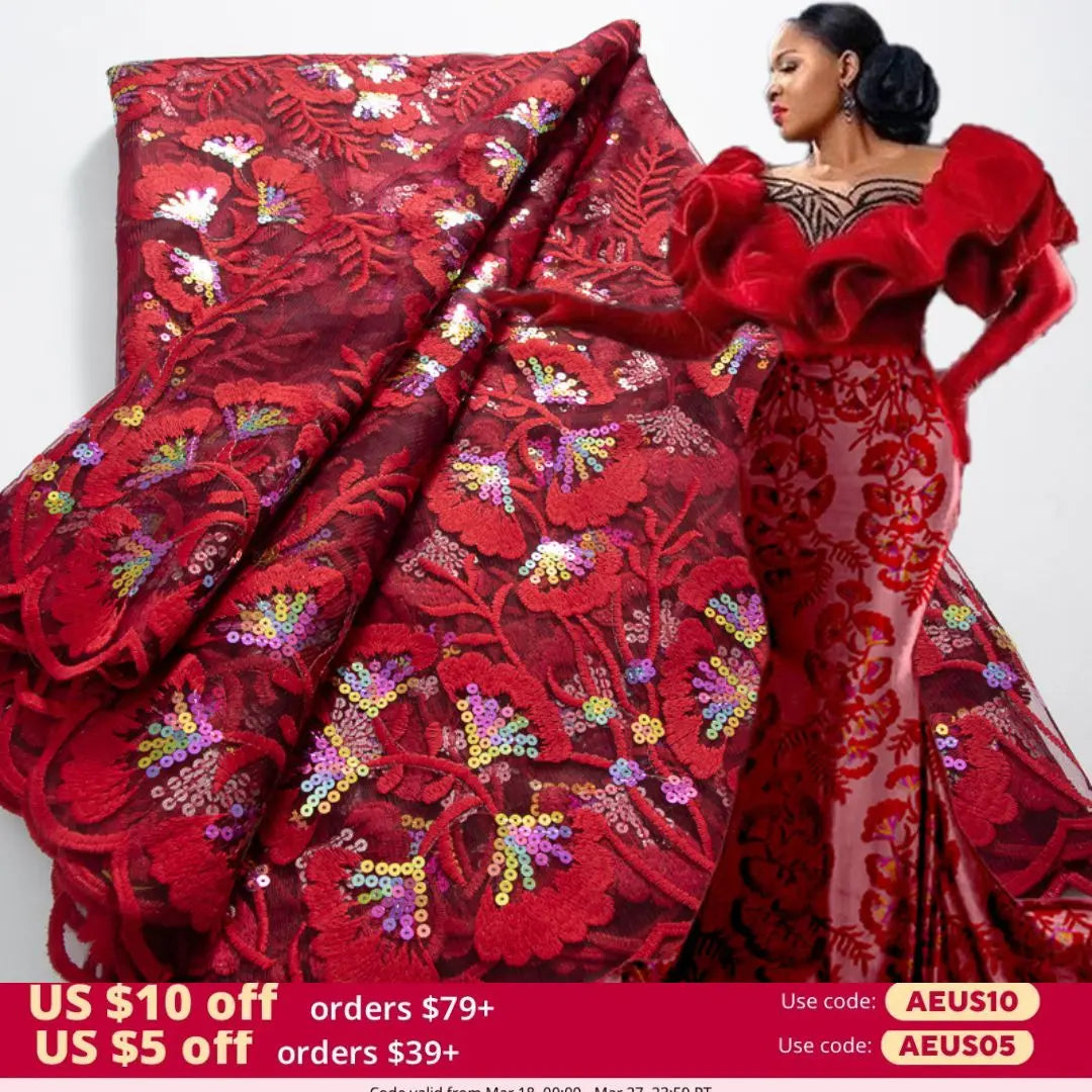 French Tulle Lace Fabric 2024 High Qulity African