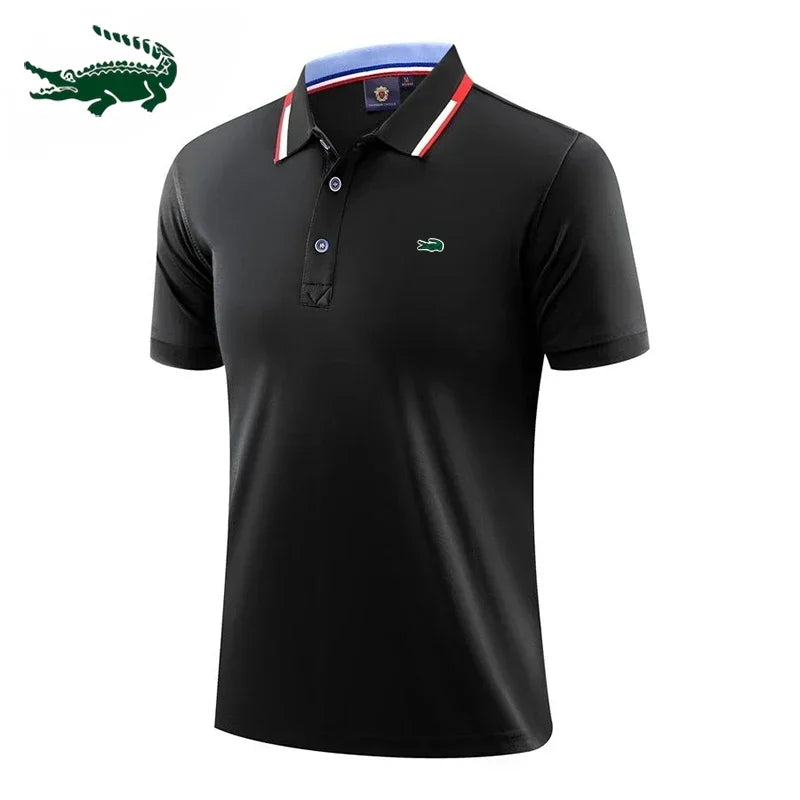 2024 high-quality men's ice silk breathable Polo shirt