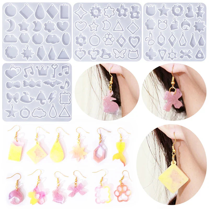 Earring Pendant Silicone Mold Epoxy Resin Jewelry Casting