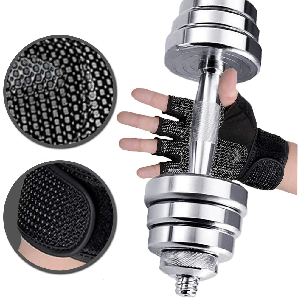 1 Pair Crossfit Weightlifting Gloves Breathable Fitness Exercise