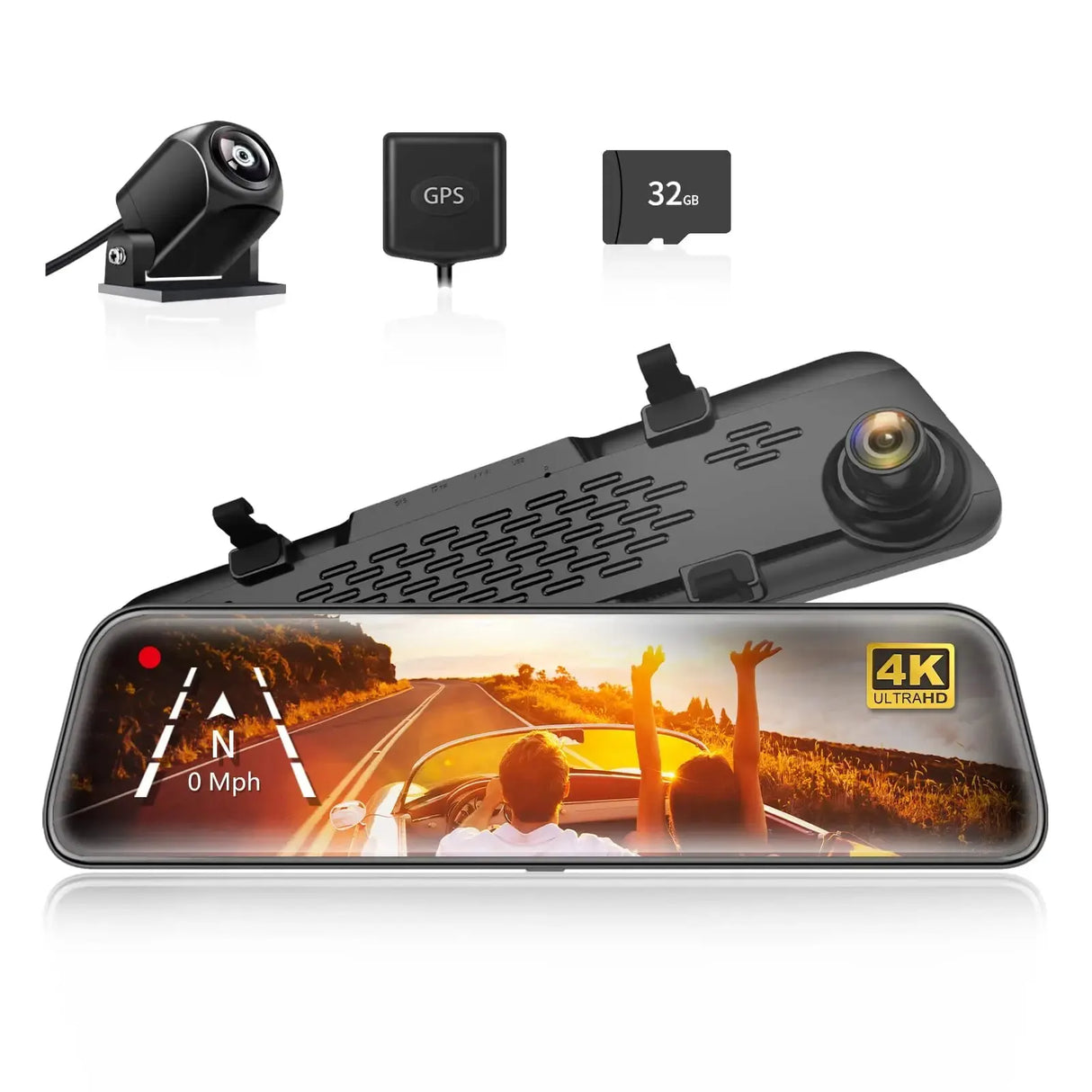 WOLFBOX G840S 12"IPS Dash Camera 4K Rearview Dash