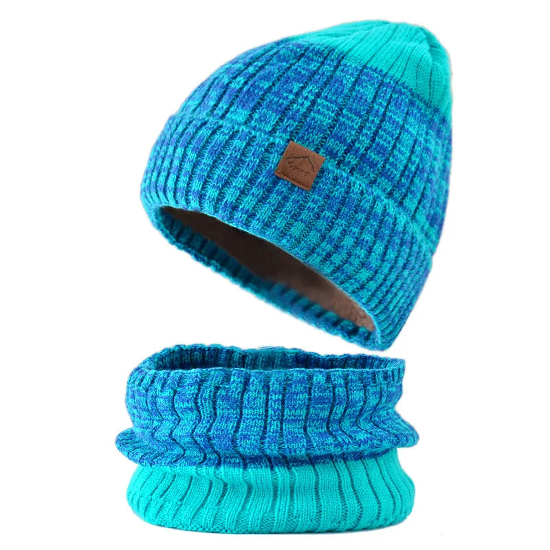 Winter Hat for Men Pullover Hat Scarf Sets