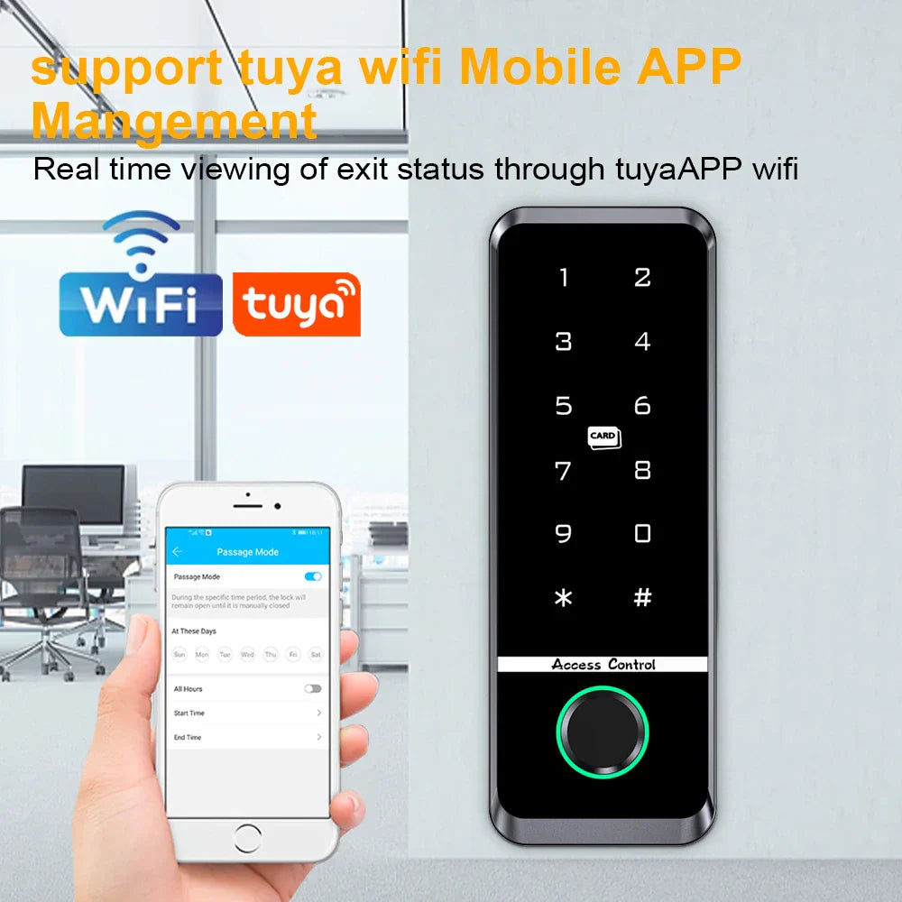 WIFI TUYA App Biometric Fingerprint Access Controller Keypad