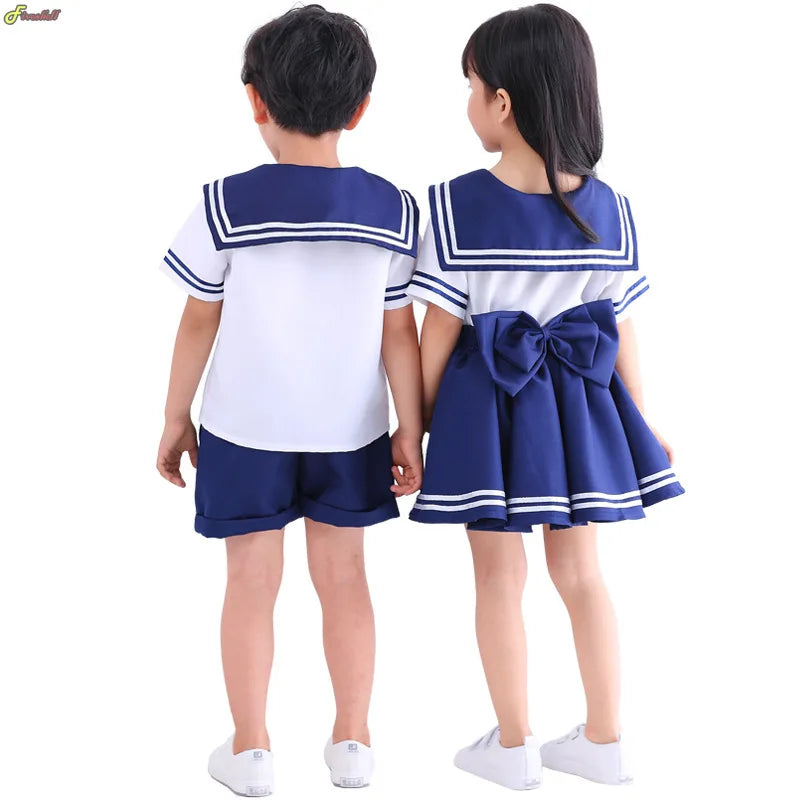 Japanese Anime Navy Sailor Costume Uniform Blue for