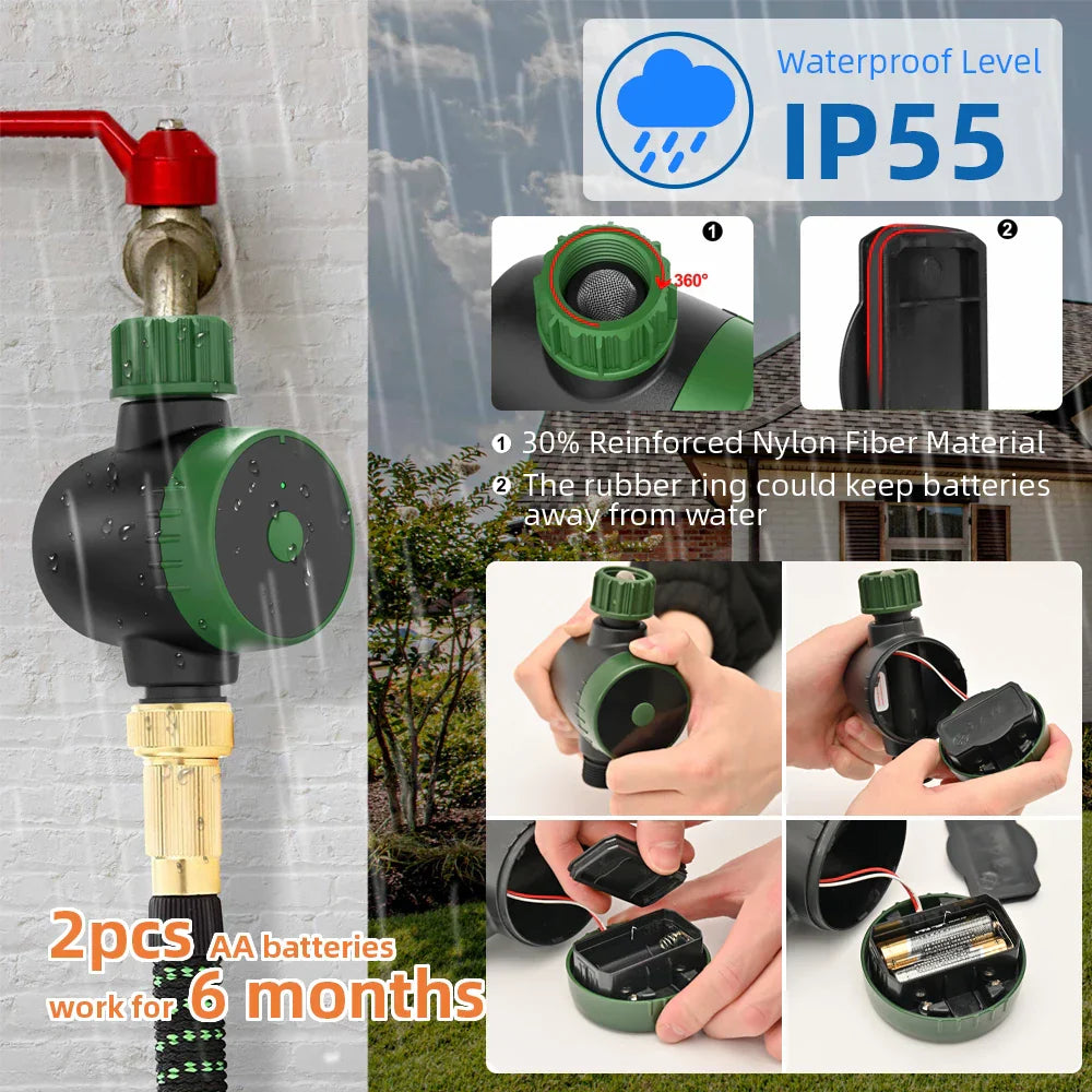 Irrigation Timer Tuya Smart Phone Ip55 Waterproof Blue