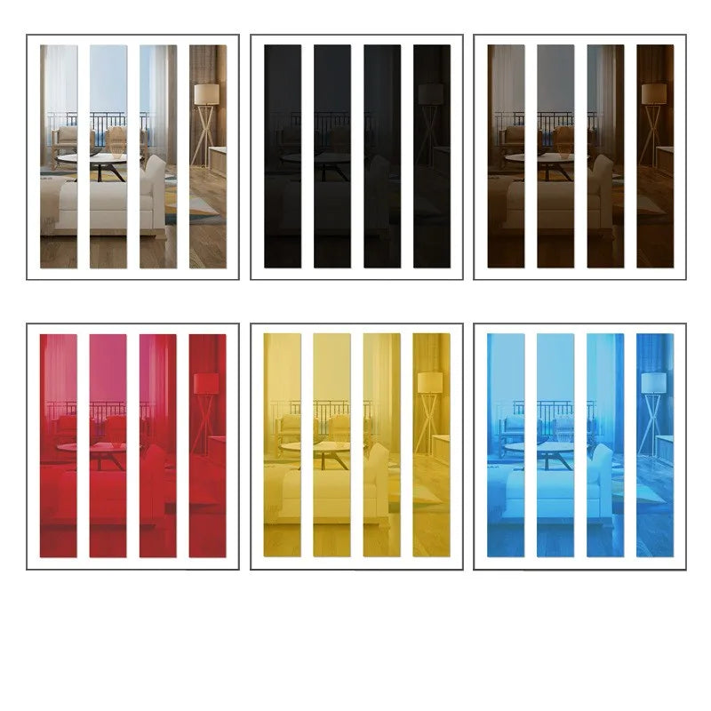 10Pcs 3D Mirror Wall Stickers Acrylic Wall Decorations