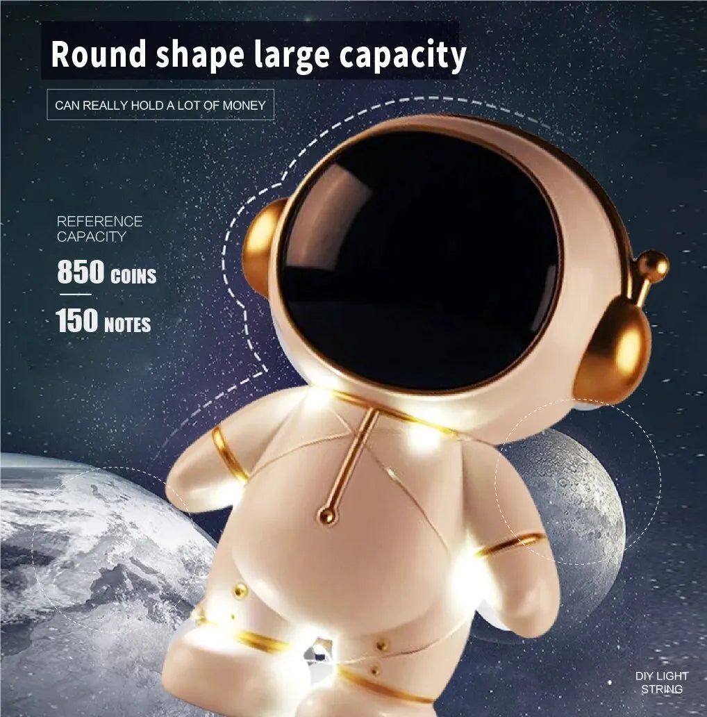 Money Box Astronaut Children Gift Creative DIY Light
