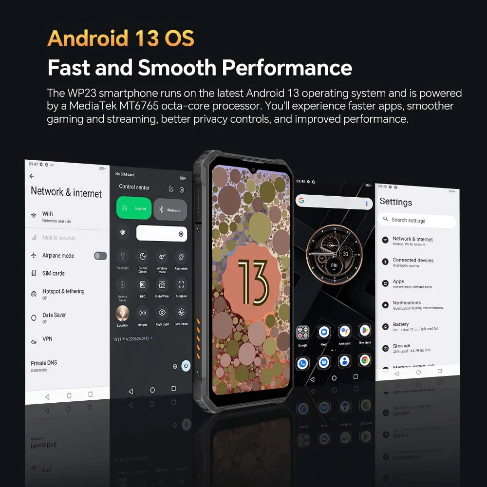 Oukitel WP23 Rugged Mobile Phones 6.52 Inch HD