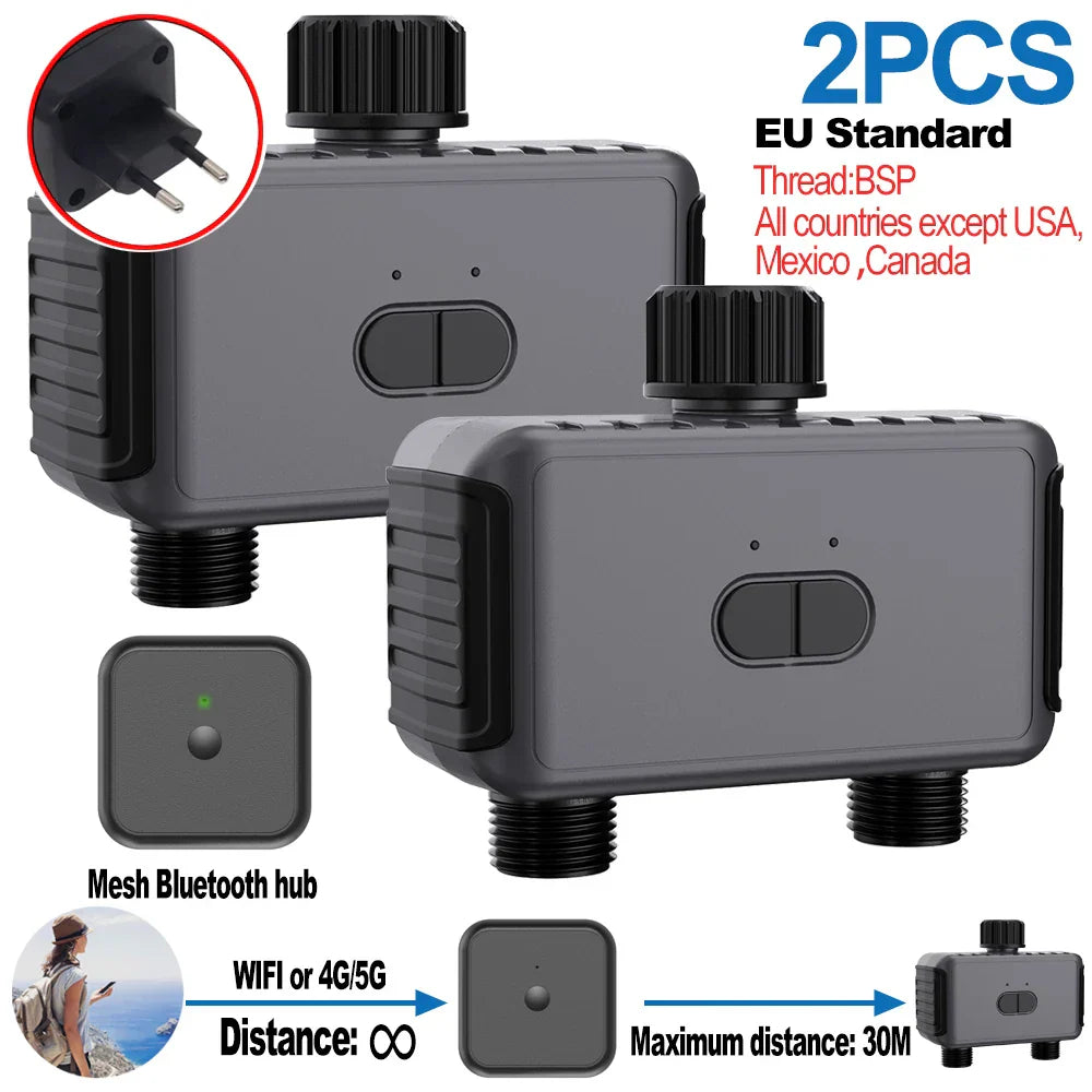Smart 2 Zone Watering Timer Bluetooth WIFI Garden