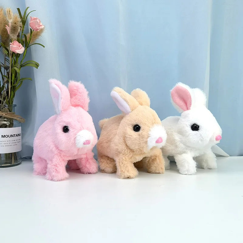 Electronic Plush Rabbit Toy Robot Bunny Walking Jumping