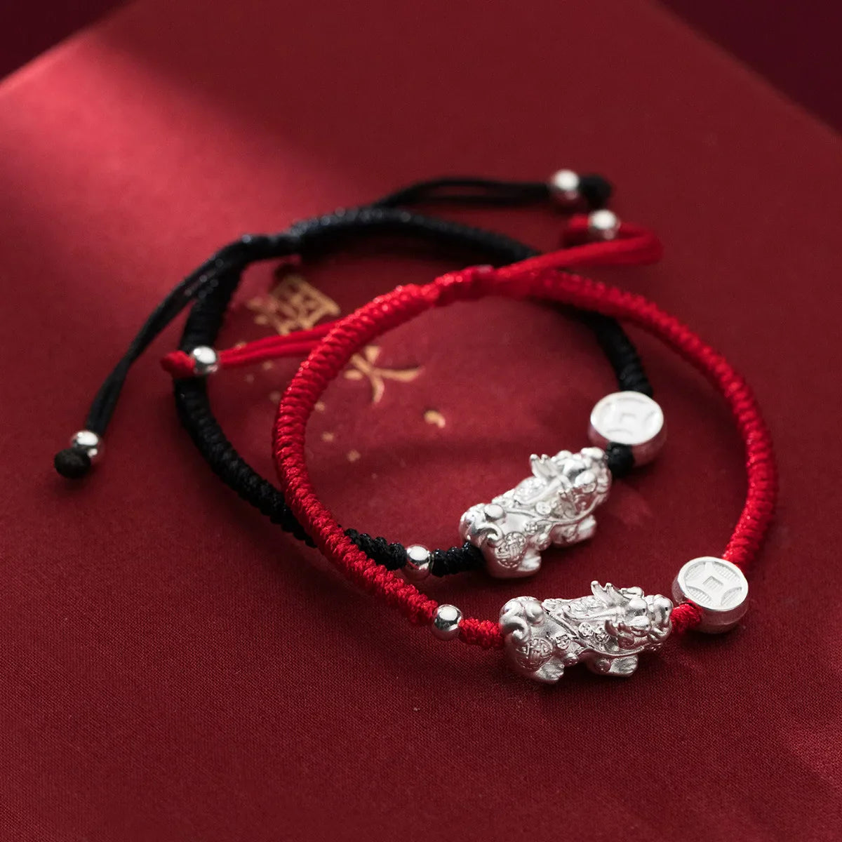 Fit 22cm 999 Silver Rope Bracelets Women PiXiu