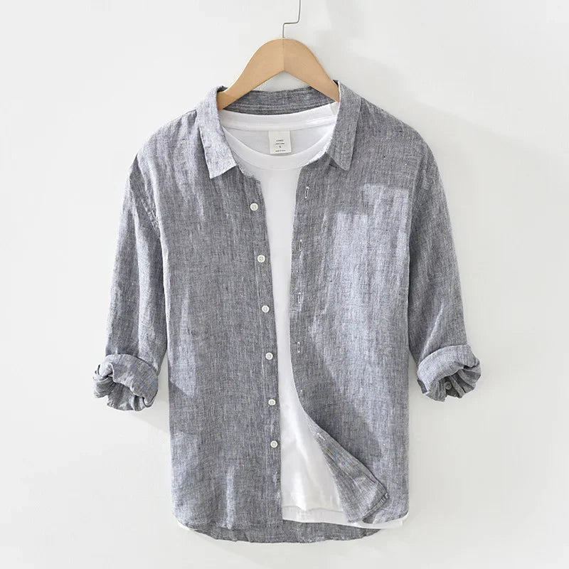 Summer and Spring New Pure Linen Three-quarter Sleeve