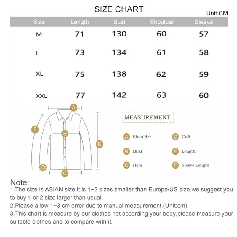 Winter Oversize Pocket Cargo Jacket Men Clothing Zip