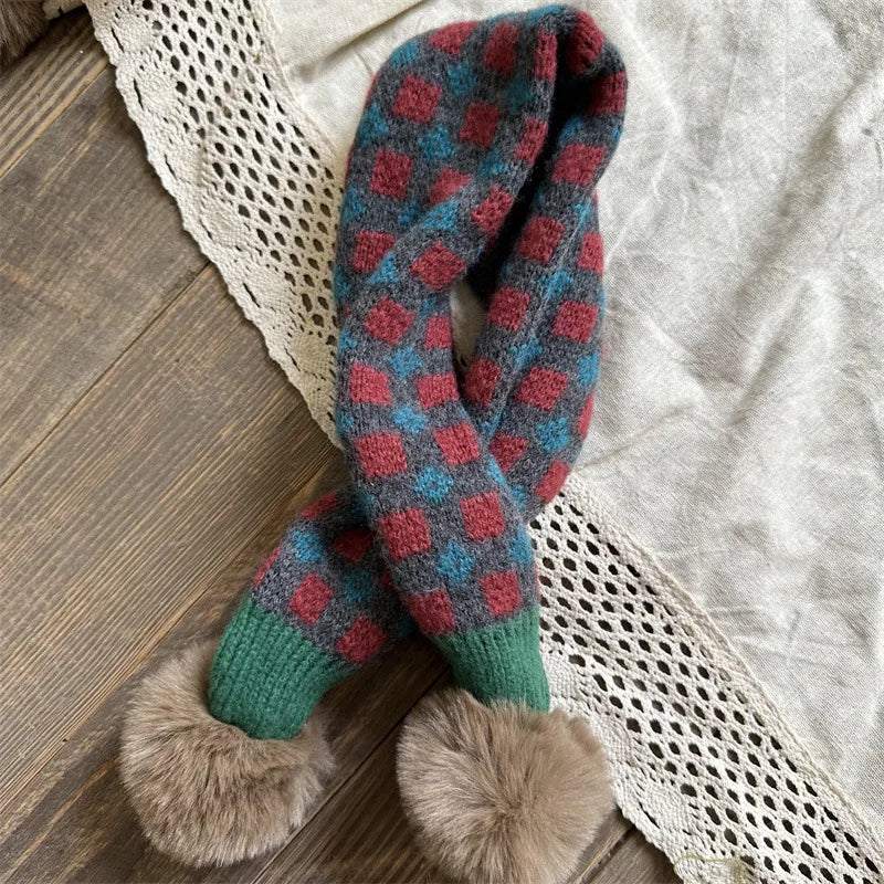 deer jonmi Korean Style New Winter Children Plaid