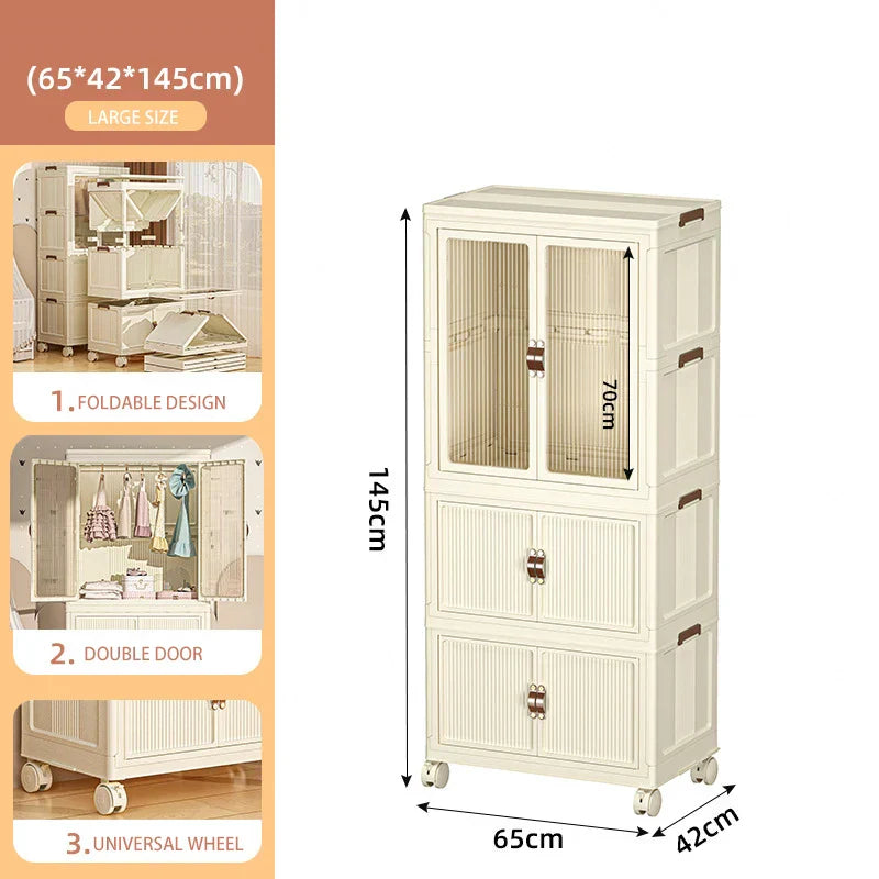 Baby clothes storage cabinet Free installation of baby