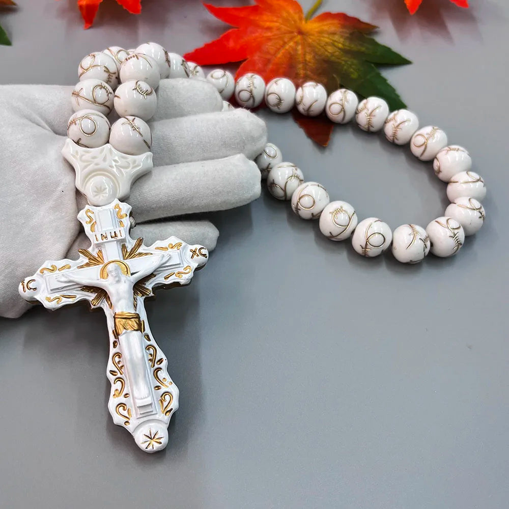 GS111 Cross Holy Image Resin Paintings Fine Beads