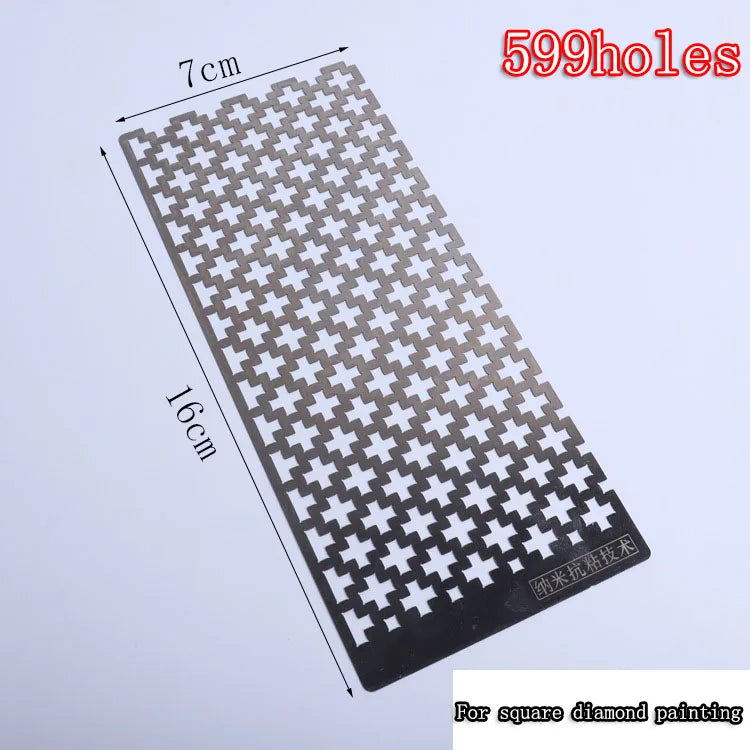 800/1020/2200holes Stainless Steel Ruler For Diamond Painting Embroidery
