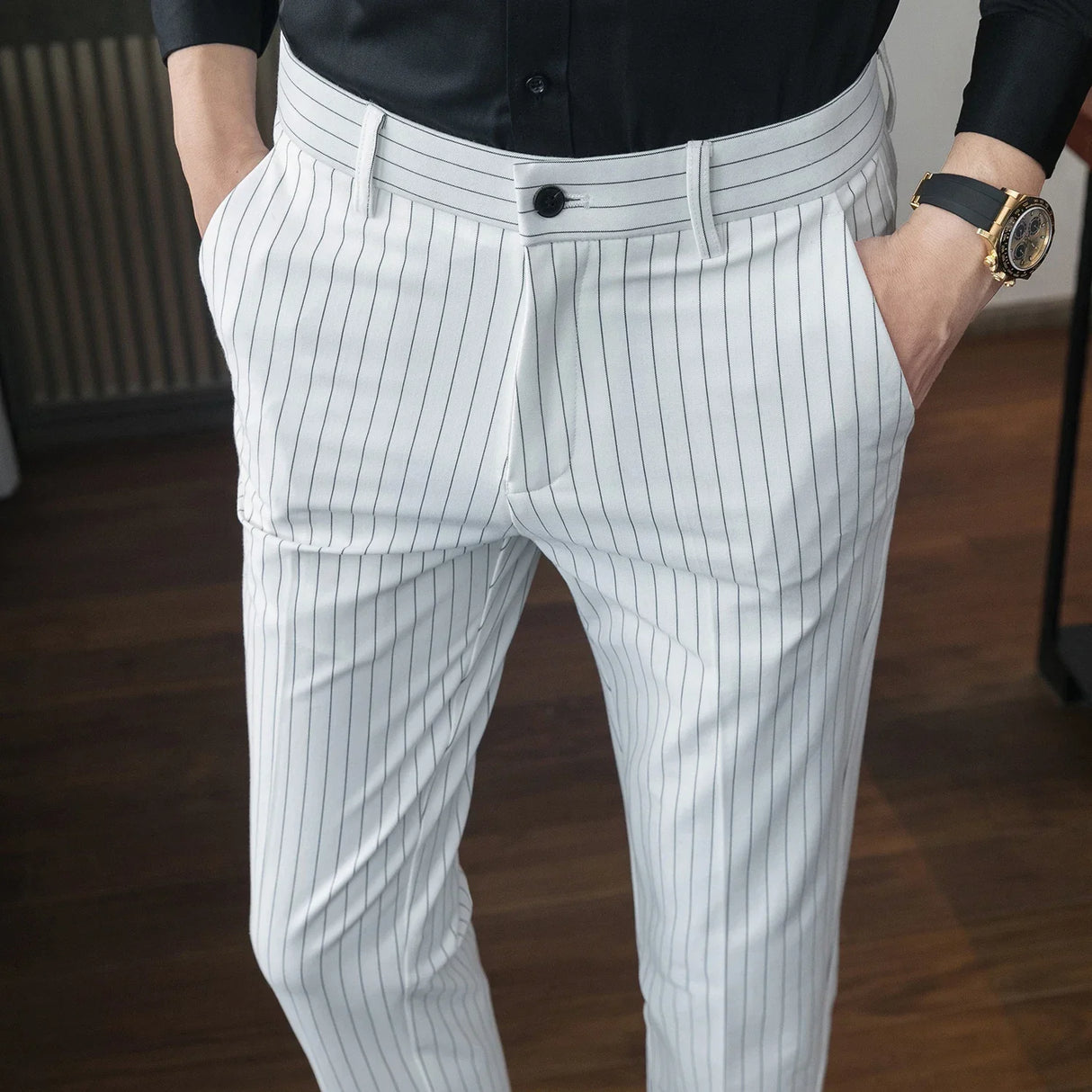 Spring Summer New Fashion Striped Casual Pants Men's