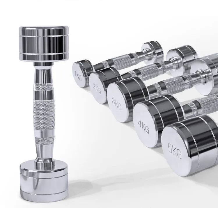 Electroplated dumbbells 1-10KG dumbbells pure steel men's and