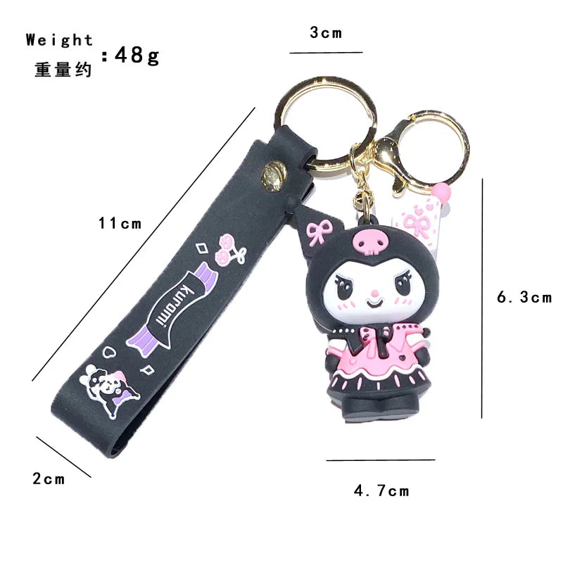 Wholesale Kawaii Sanrio Kuromi Keychain Pvc Doll Key