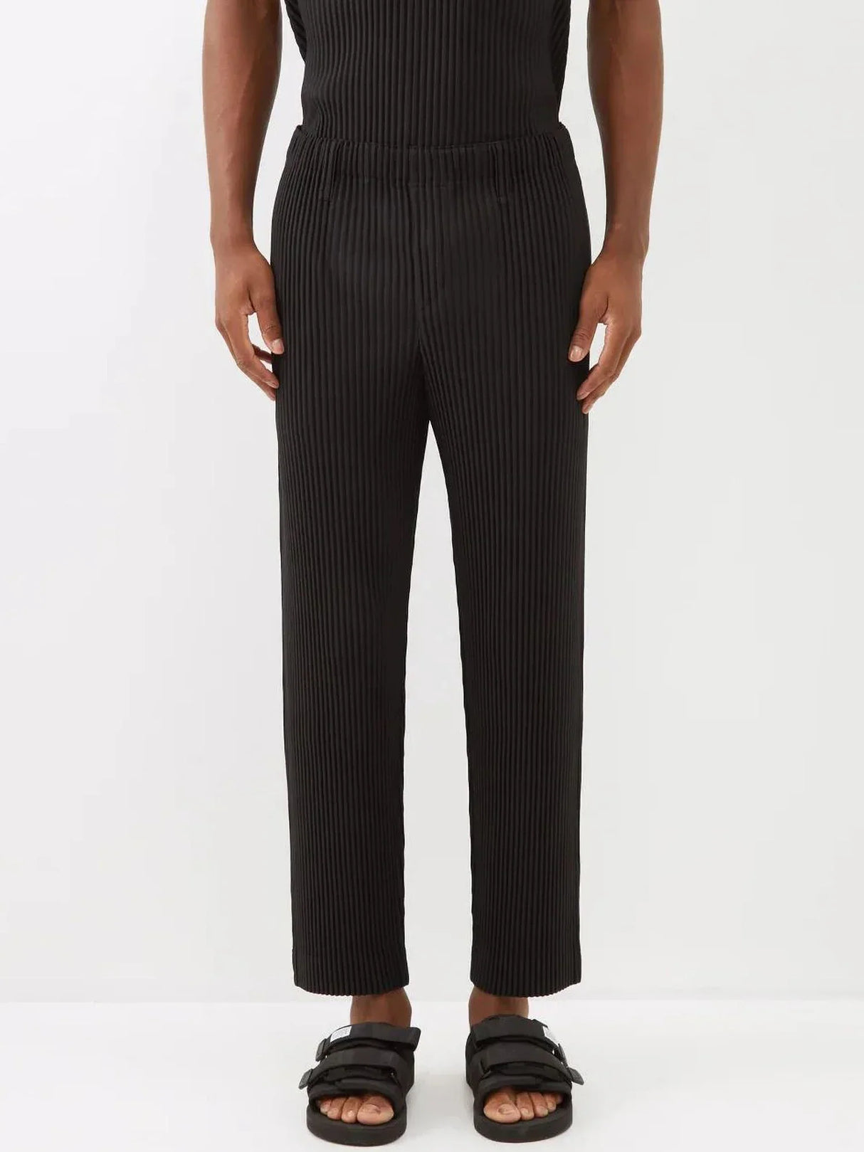 MI TEMPIO Men's Essentials New In Pleated Straight