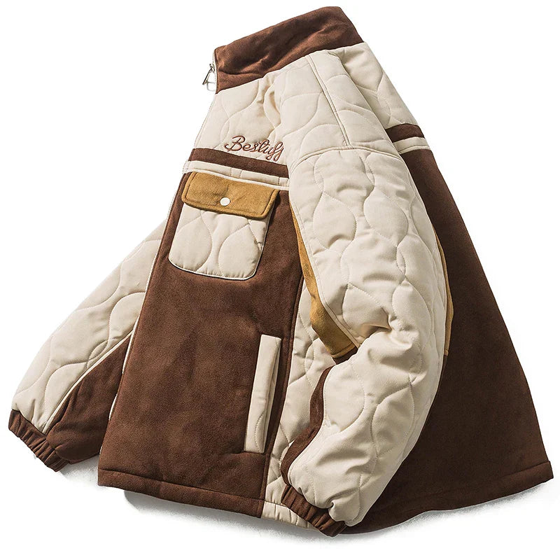 Winter Oversize Pocket Cargo Jacket Men Clothing Zip