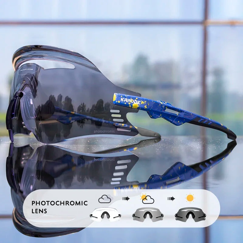 Kapvoe New Photochromic Cycling Glasses Men Women Outdoor